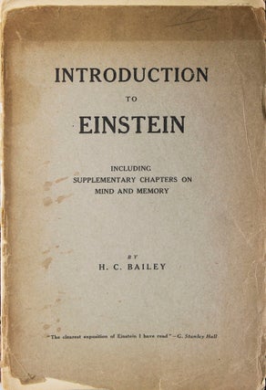 Item #28262 Introduction to Einstein. Including Supplementary Chapters on Mind and Memory. Albert...