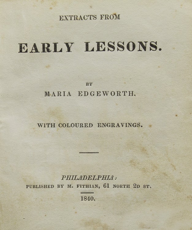Extracts from Early Lessons