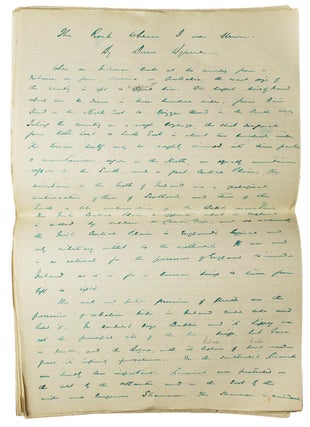 Item #28830 Autograph Manuscript Signed ("Donn Byrne") of his essay:[IRELAND], THE ROCK WHENCE I...