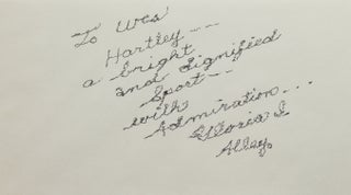 Item #29081 Autograph note signed “Gloria I. Alley. Gloria I. Alley