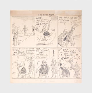 Item #29148 ”Golf Bugs: The Lone Eagle” Original of an six-panel cartoon, india ink on light...