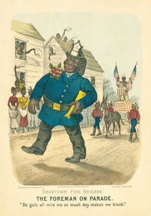 Item #29913 “Darktown Fire Brigade. The Foreman on Parade”. Currier, Ives