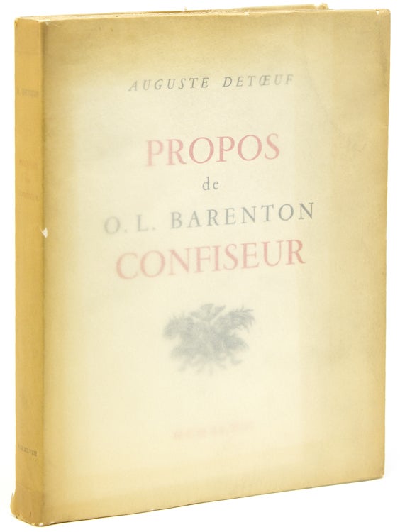 Propos de O.L. Barenton Confiseur. Préface de Pierre Brisson