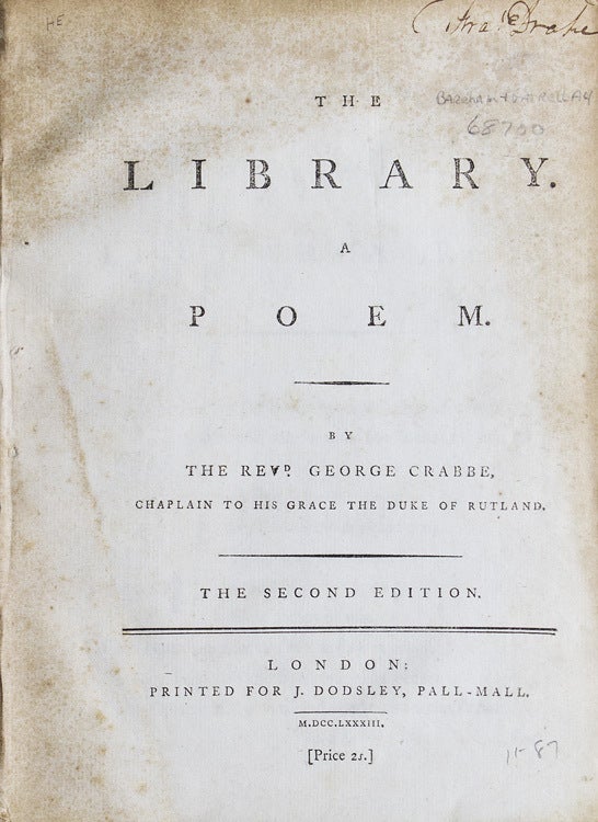 Library Poetry Example The Library. A Poem - Second edition