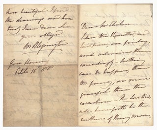 Item #300351 Collection of 4 autograph letters to various recipients and one fair copy poetical...