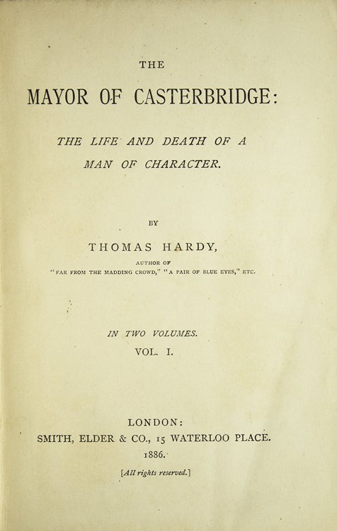 The Mayor of Casterbridge: the Life and Death of a Man of Character