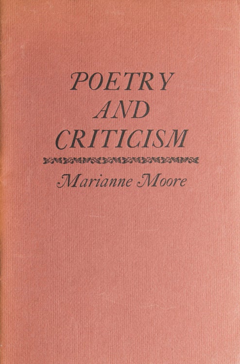 Item #300904 Poetry and Criticism. Marianne Moore.