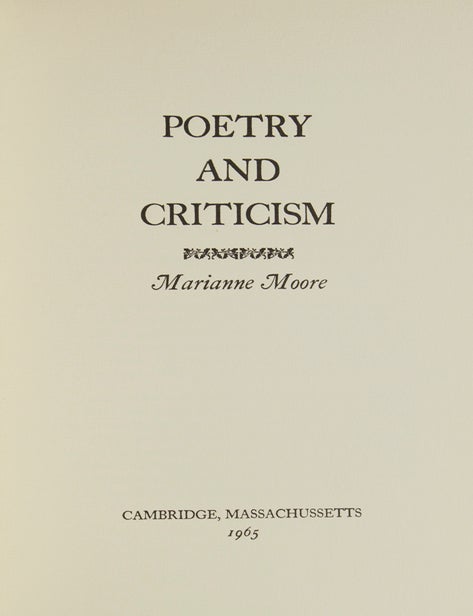 Poetry and Criticism (2/3)
