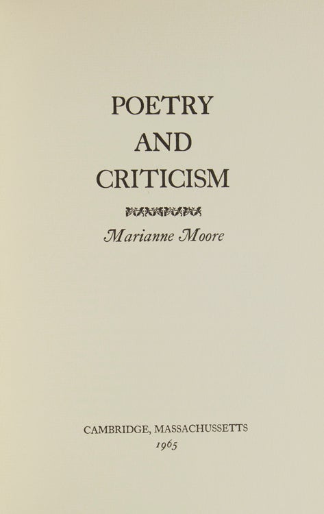 Poetry and Criticism (2/3)