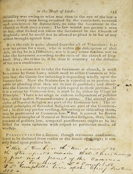The Palladium of Conscience or, The Foundation of Religious Liberty Displayed, Asserted, and Established, Agreeable to its True and Genuine Principals, Above the Reach of all Petty Tyrants ... Being a Necessary Companion for Every Lover of Religious Liberty... And an Interesting Appendix to Blackstone's Commentaries on the Laws of England