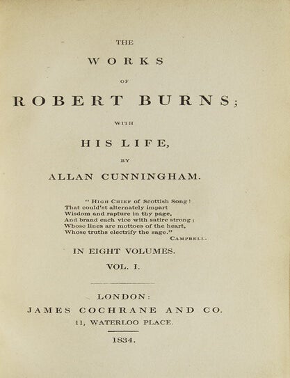 The Works of.... With His Life by Allan Cunningham