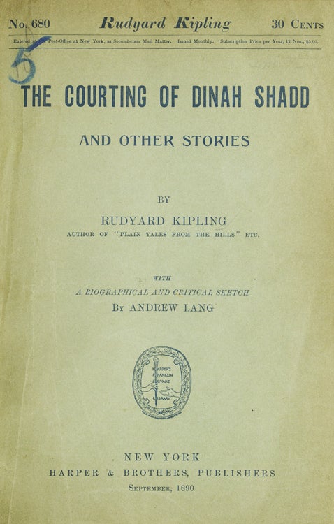 The Courting of Dinah Shadd and Other Stories … with a Biographical and Critical Sketch by Andrew Lang