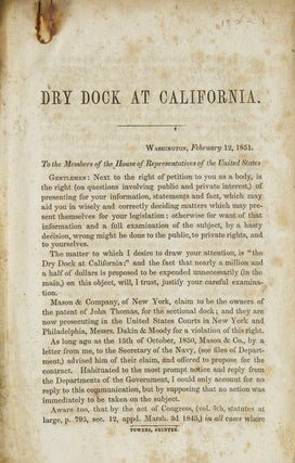 Item #301604 Dry Dock at California[Drop title]. Callifornia, Henry M. Western
