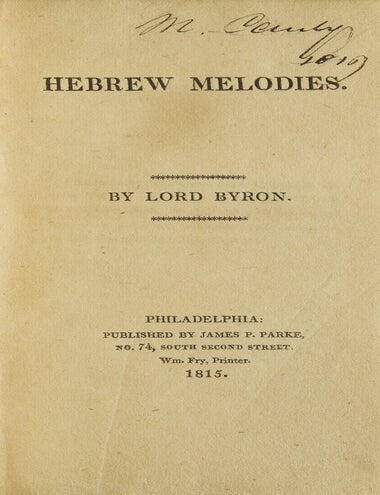 Hebrew Melodies