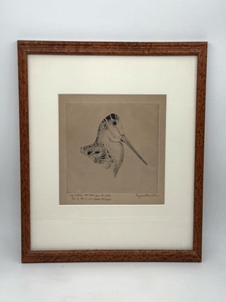 Item #302608 Etching of a Woodcock Head. Eugene V. Connett, 3rd
