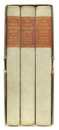 Item #302960 The Carl H. Pforzheimer Library. English Literature 1475-1700. William A. Jackson