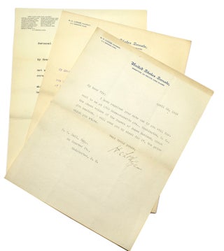 Item #303200 Archive of 11 typed letters signed of Senator Henry Cabot Lodge Senior to R.W. Lull...