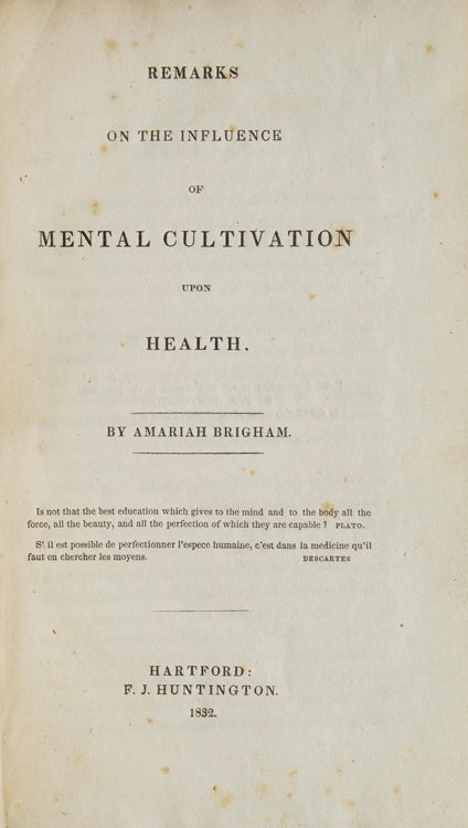 Remarks on the Influence of Mental Cultivation upon Health