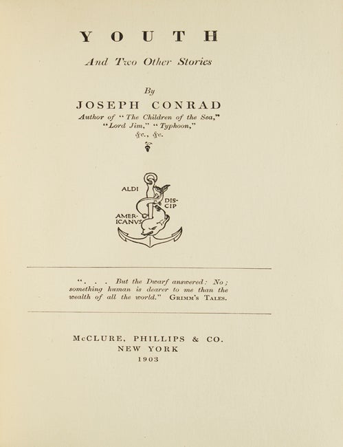 Youth and Two Other Stories