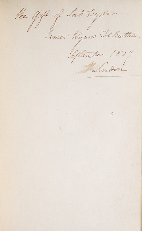 Hours of Idleness, a Series of Poems, Original and Translated