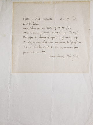Item #303936 A group of 3 Autograph Letters Signed and 1 Typed Letter Signed ("Eric...