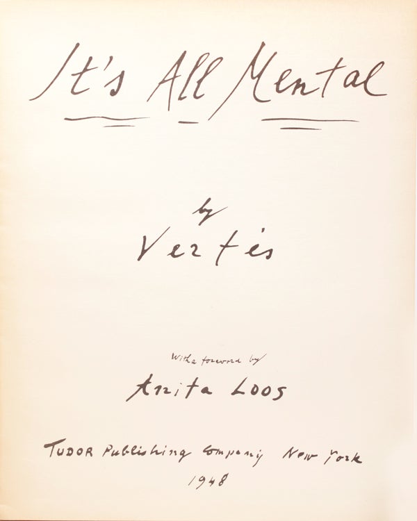 It's All Mental by Vertès. Introduction by Anita Loos
