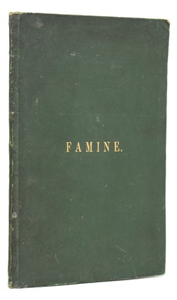 Item #304053 Famine and other Indian Topics. With a photograph of Vizagapatam. Thomas, dward,...