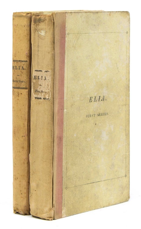 Item #304322 Elia. Essays which have appeared under that signature in the London Magazine. Second Series. Charles Lamb.
