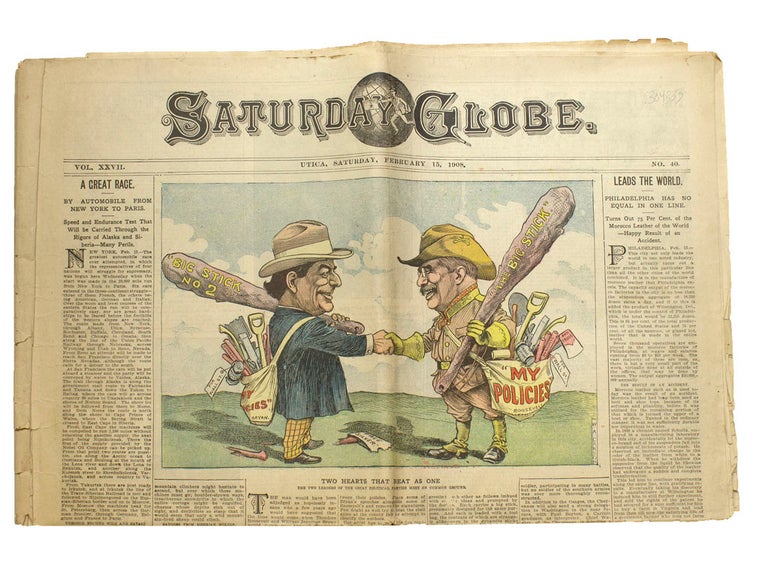 Item #304333 Saturday Globe. Vol. XXCVII No. 40. Teddy Roosevelt.