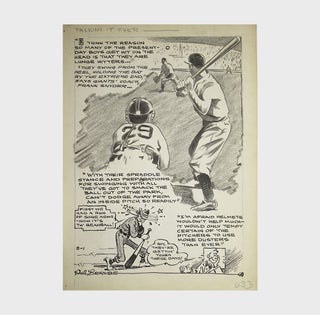 Item #304526 Original pen and ink drawing. "Talking it Over...I think the reason so many of the...