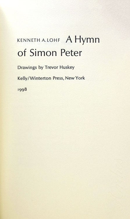 A Hymn of Simon Peter