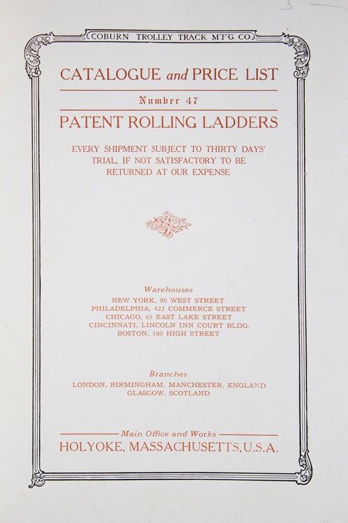 Catalogue and Price List Number 47 Patent Rolling Ladders