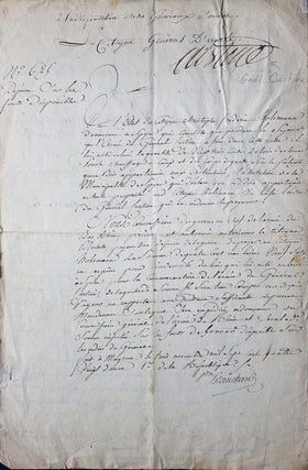 Item #304899 Manuscript Document Signed by General Adam Philippe, Comte de Custine, and Claude...