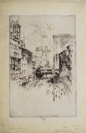 Item #304945 Etching: Forty-Second Street. Joseph Pennell