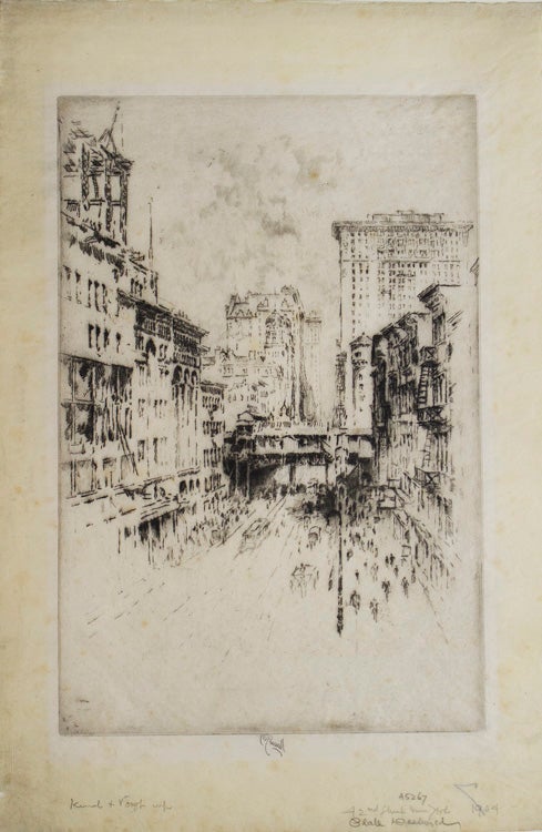 Item #304945 Etching: Forty-Second Street. Joseph Pennell.