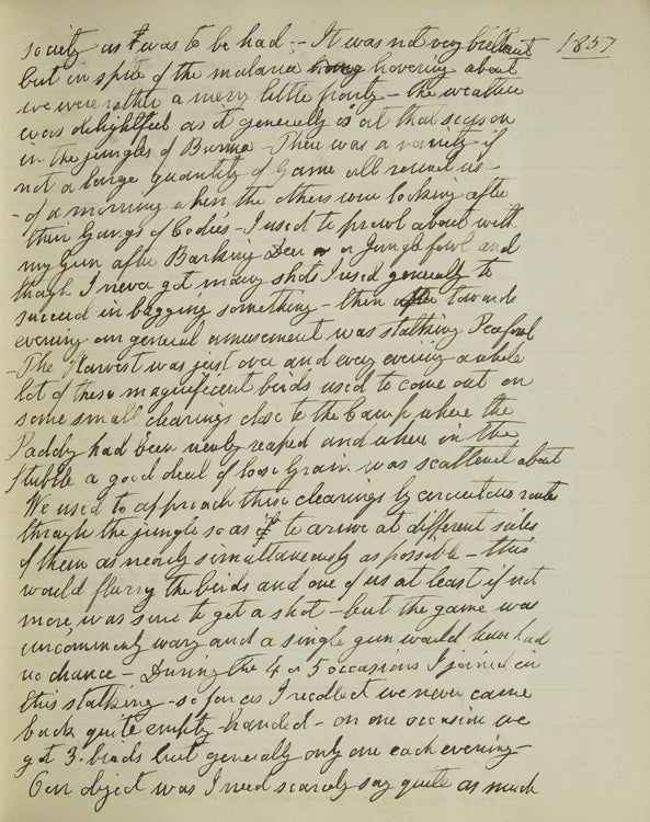 [Manuscript account of service to the Burma Commission in Burma, 1857-1860]