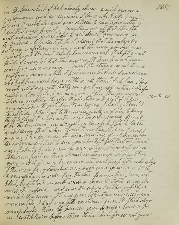 [Manuscript account of service to the Burma Commission in Burma, 1857-1860]