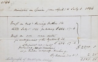 Item #305530 Autograph Receipt of due salary in the hand of Washington Irving "Minister in...