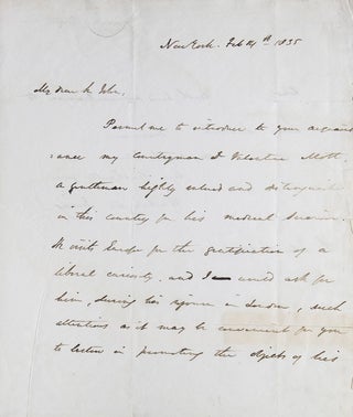 Item #305548 ALS. To Sir John (William) Lubbock, the Head of Lubbock & Co. A Letter of...