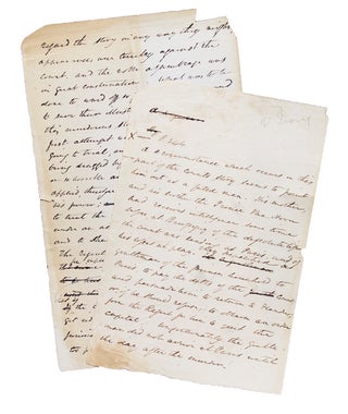 Item #305581 Autograph Manuscript page from "Count Van Horn" in Wolfert's Roost. Washington Irving