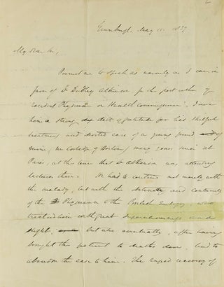 Item #305593 Autograph Letter Signed ("Washington Irving"), to Hon. Guilian Varplanck. About...