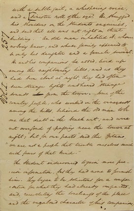 Item #305654 Autograph Manuscript leaf from [from Bracebridge Hall]. Washington Irving
