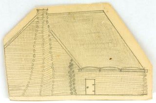 Item #305725 Sketch of Winter Quarters captioned and signed on the rear. Civil War, Lieutenant...