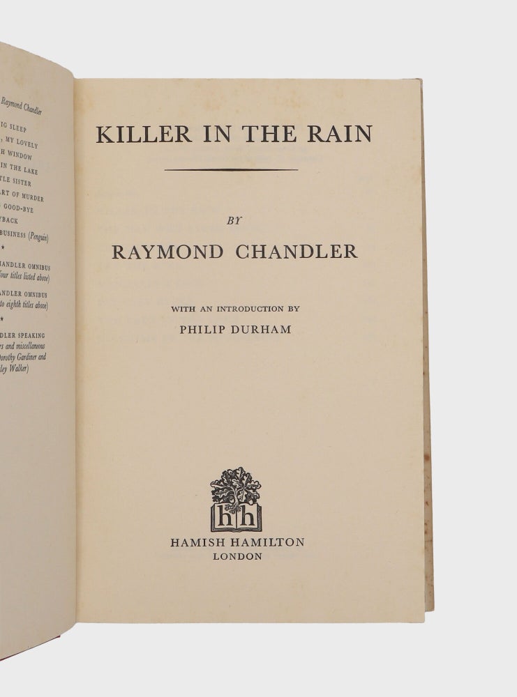 Killer in the Rain. With an introduction by Philip Durham