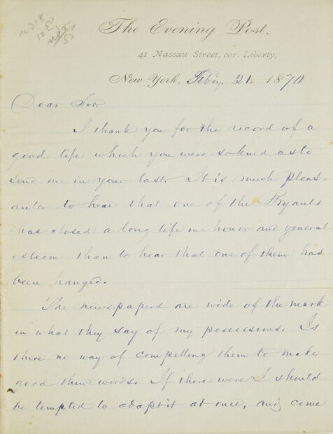 ALS. To George H. Bryant