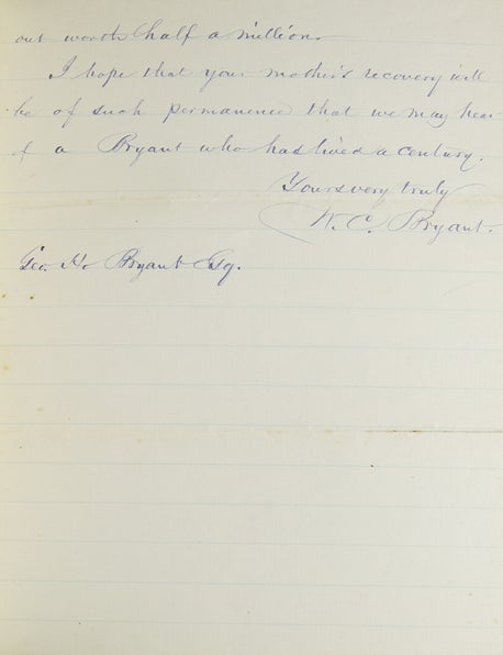 ALS. To George H. Bryant