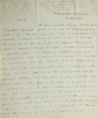Item #305926 ALS. To Messrs. W & R. Chambers. About his friend Mr. John Herford, wine merchant,...