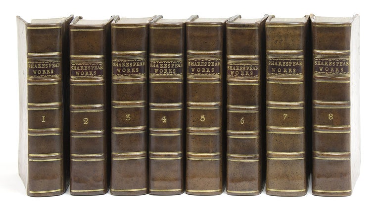 Item #306048 The Works of Shakespear. In Eight Volumes. Collated and Corrected by the Former Editions, by Mr. Pope. William Shakespeare.