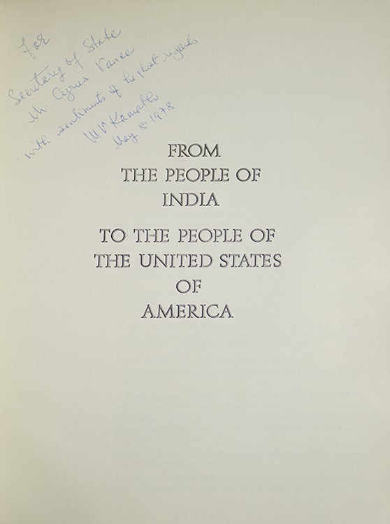 The United States and India 1776-1976