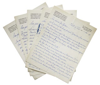 Item #306330 A collection of 5 Autograph Letters Signed ("Buber") and 1 Autograph Postcard Signed...